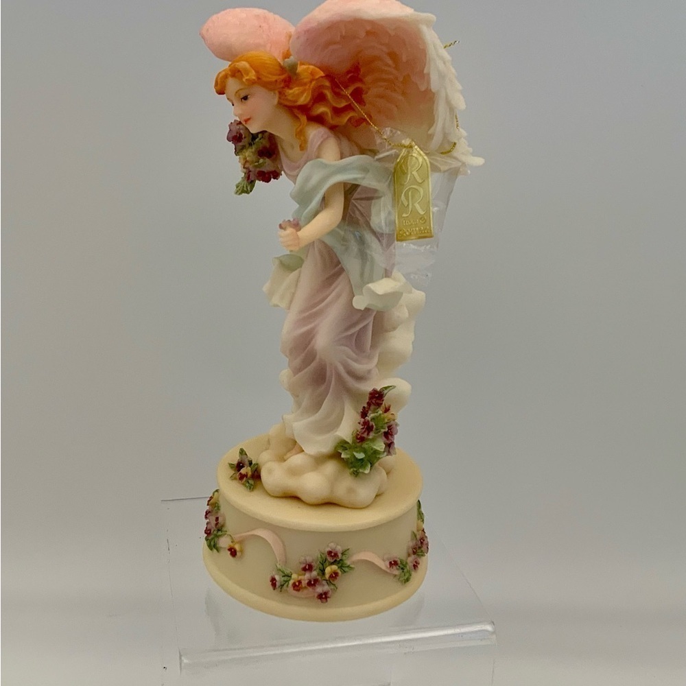 Roman Seraphim Angel Pansy 2000 Limited Edition Daisy 2 Pc Set Figurine And Base - Picture 9 of 10